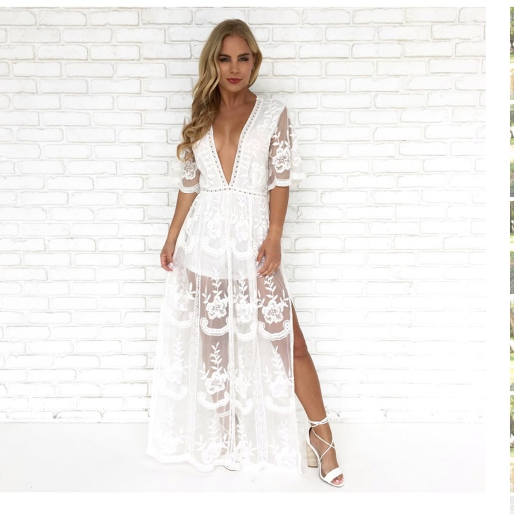 Wine & Dine Embroidered Maxi S
